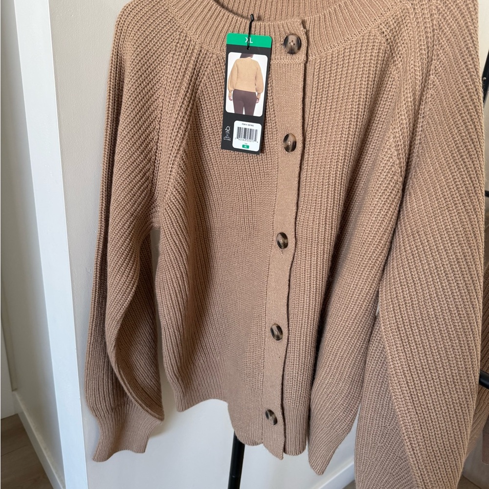 Banana Republic Tan Button-Up Cardigan